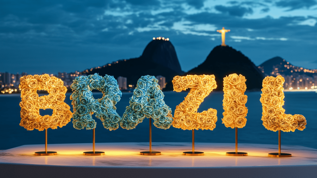 Brazilian Rose Designs – Yellow, Green & Blue in Bloom - Imaginary Worlds