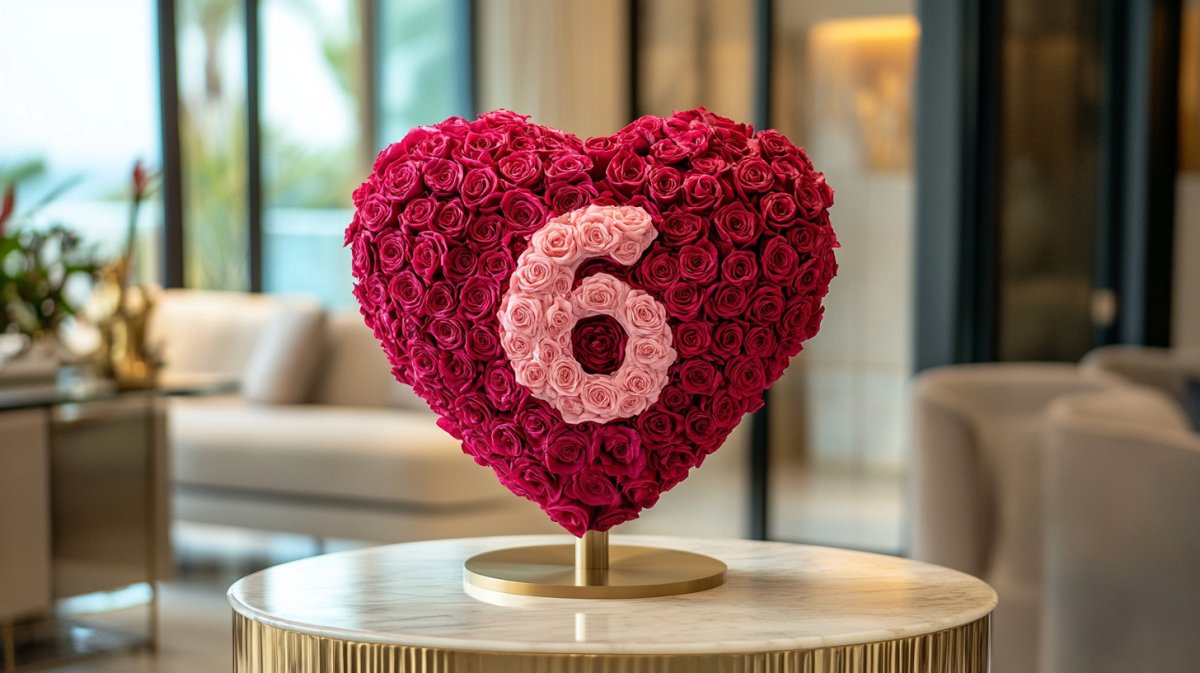 Custom Number Rose Heart Lamp Collection