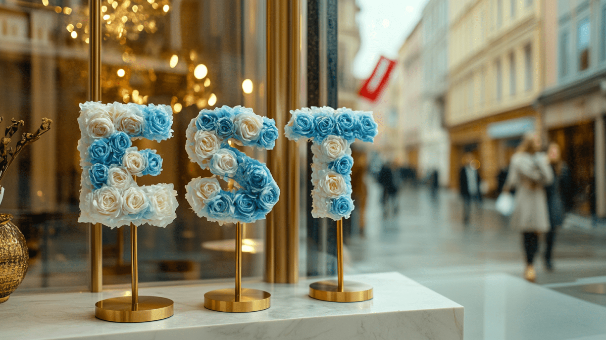 Estonian Rose Gifts – Blue, Black & White Elegance - Imaginary Worlds