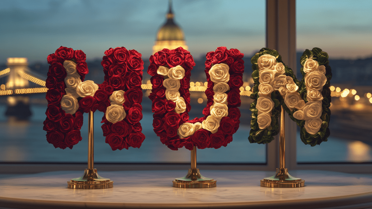 Hungarian Rose Sculptures – Red, White & Green - Imaginary Worlds