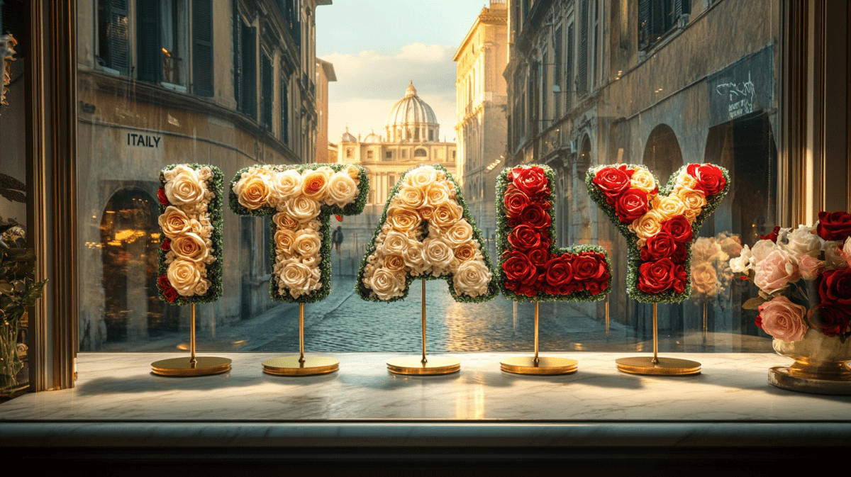 Italian Rose Art – Red, White & Green Romance - Imaginary Worlds