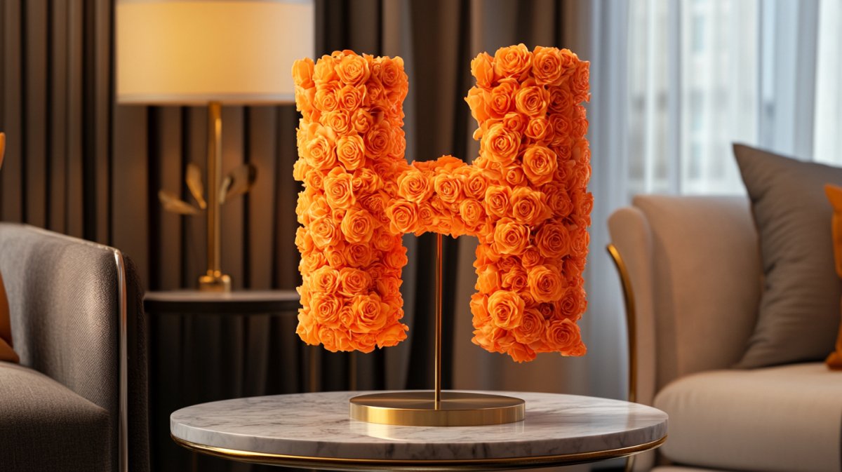 Letter H Rose Lamp Collection