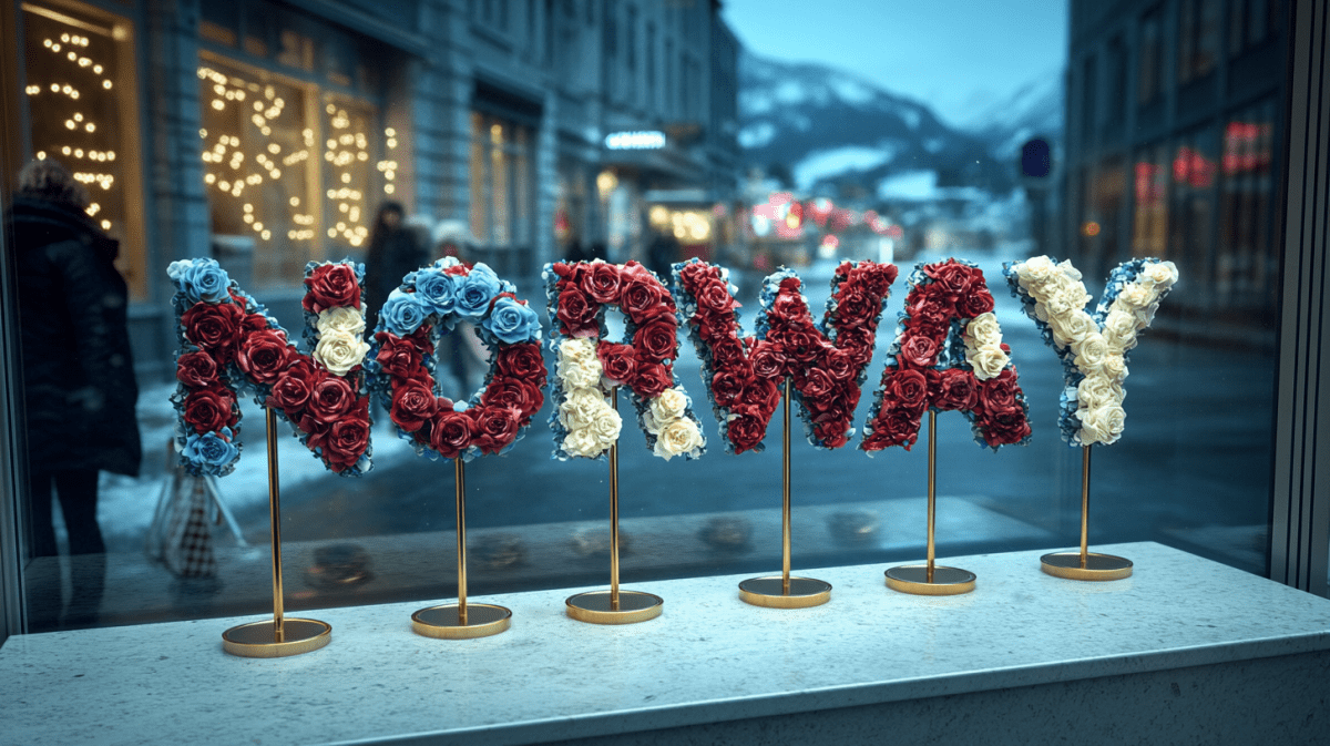 Norwegian Rose Art – Red, White & Blue Harmony - Imaginary Worlds