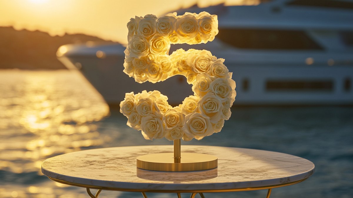 Number 5 Single Rose Lamp Collection