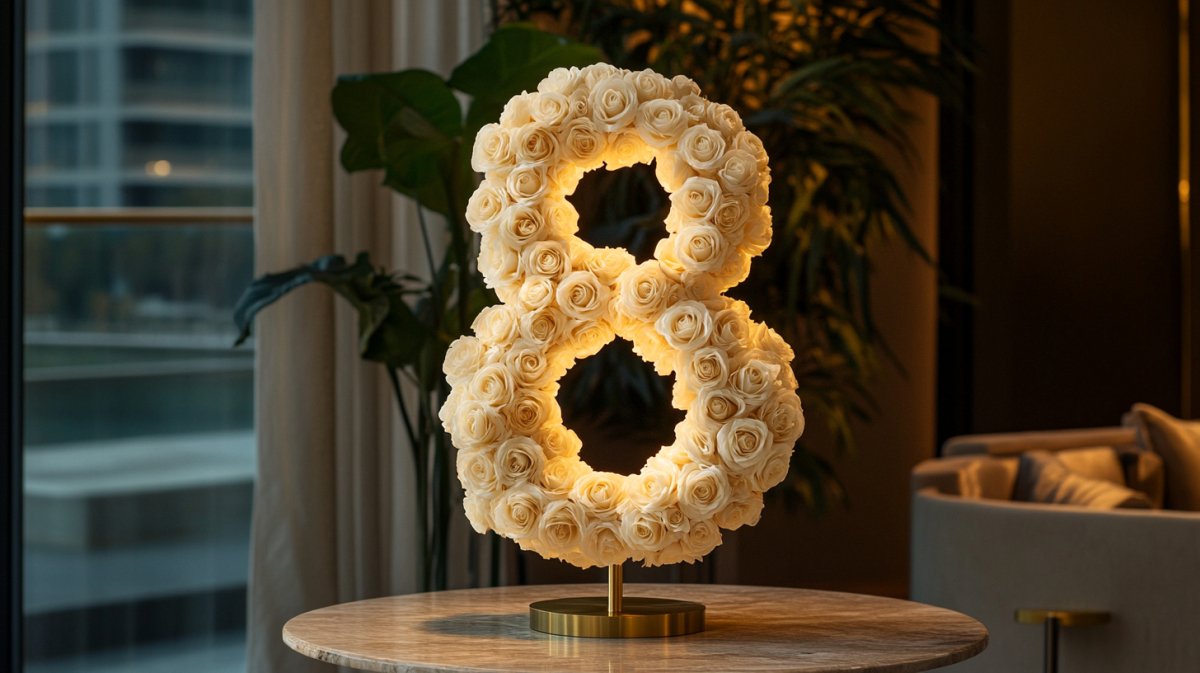 Number 8 Single Rose Lamp Collection