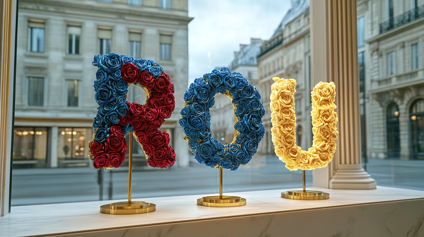 Romanian Rose Art – Blue, Yellow & Red Radiance