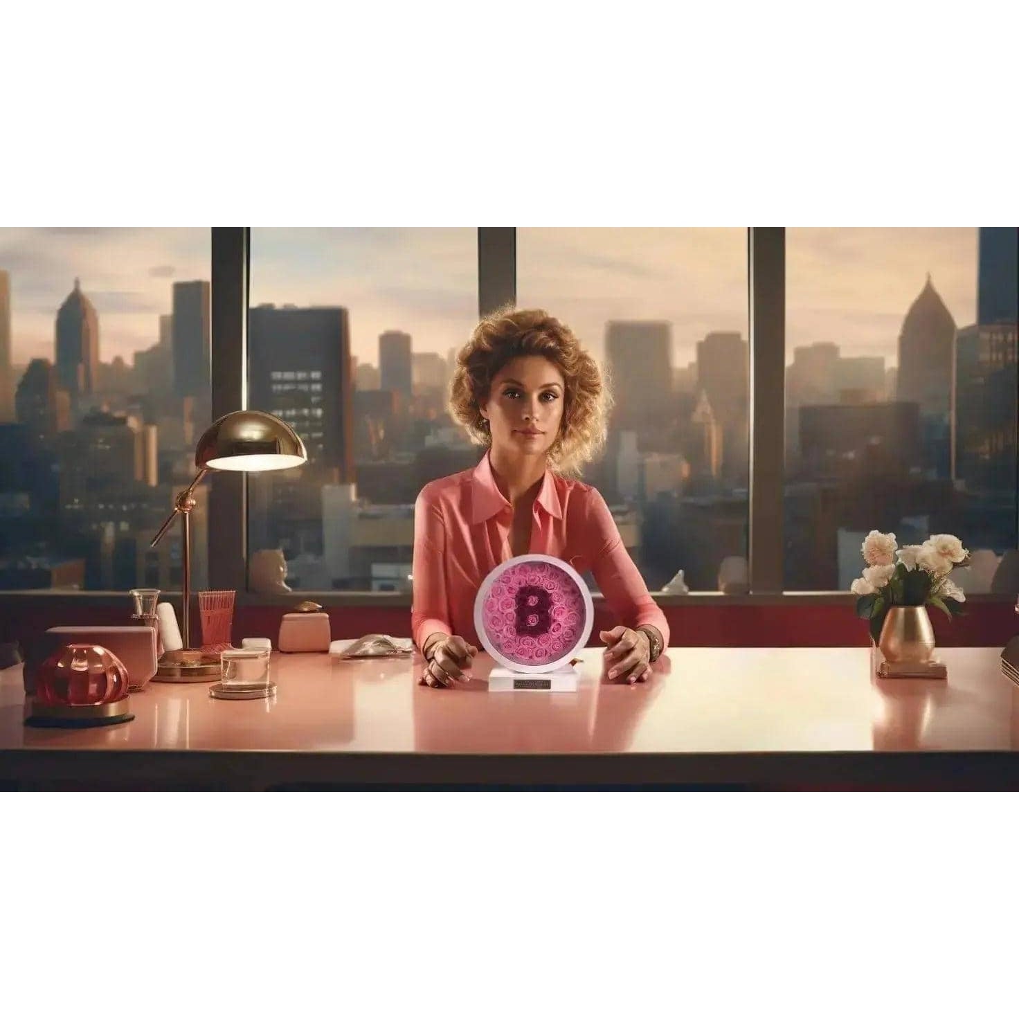 Alphabet Customized Personalized Rose Lamp