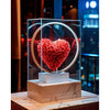 Blooming Heart: 3D Heart-Shaped Flower Lamp - Imaginary Worlds