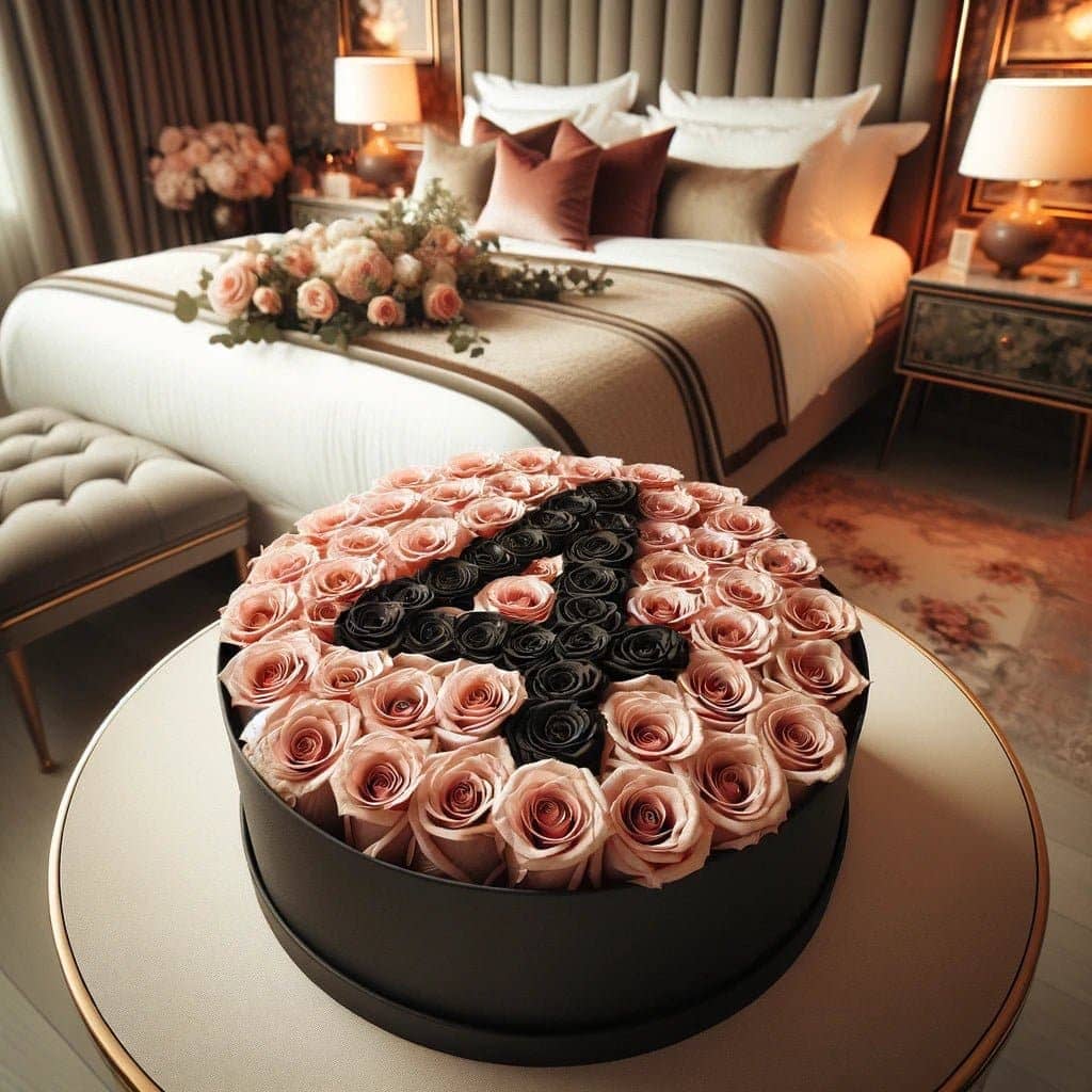 Custom Charm Rose Box: Pink & Black Edition - Imaginary Worlds