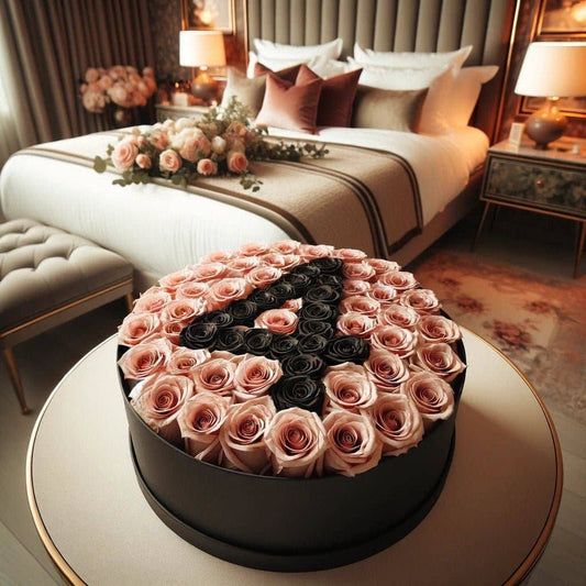 Custom Charm Rose Box: Pink & Black Edition - Imaginary Worlds