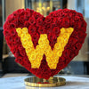 Custom Red Heart Rose Lamp with Color 'W' - Imaginary Worlds