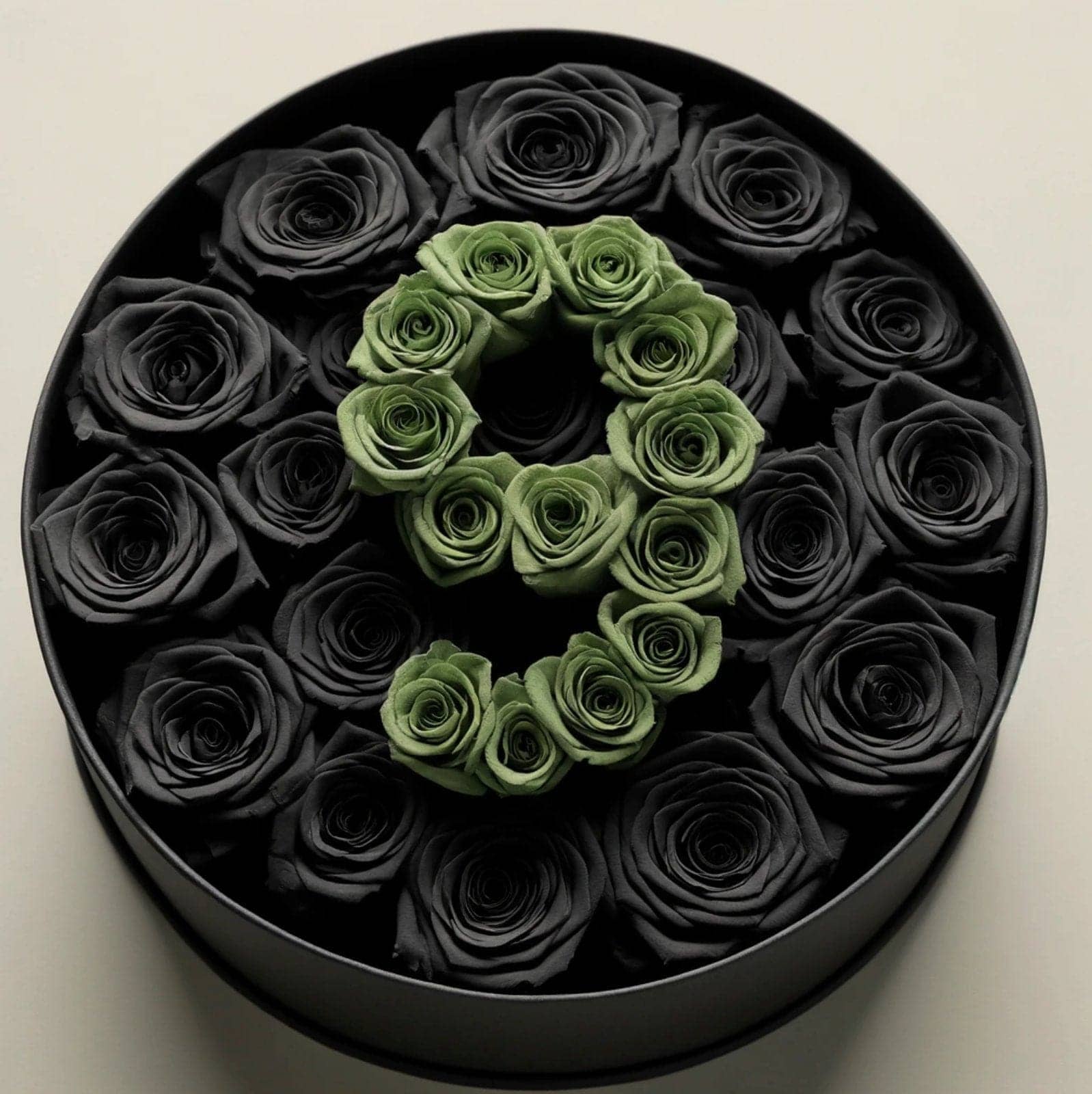 Eternal Noir & Verdant Cipher – Customizable Black Round Box - Imaginary Worlds