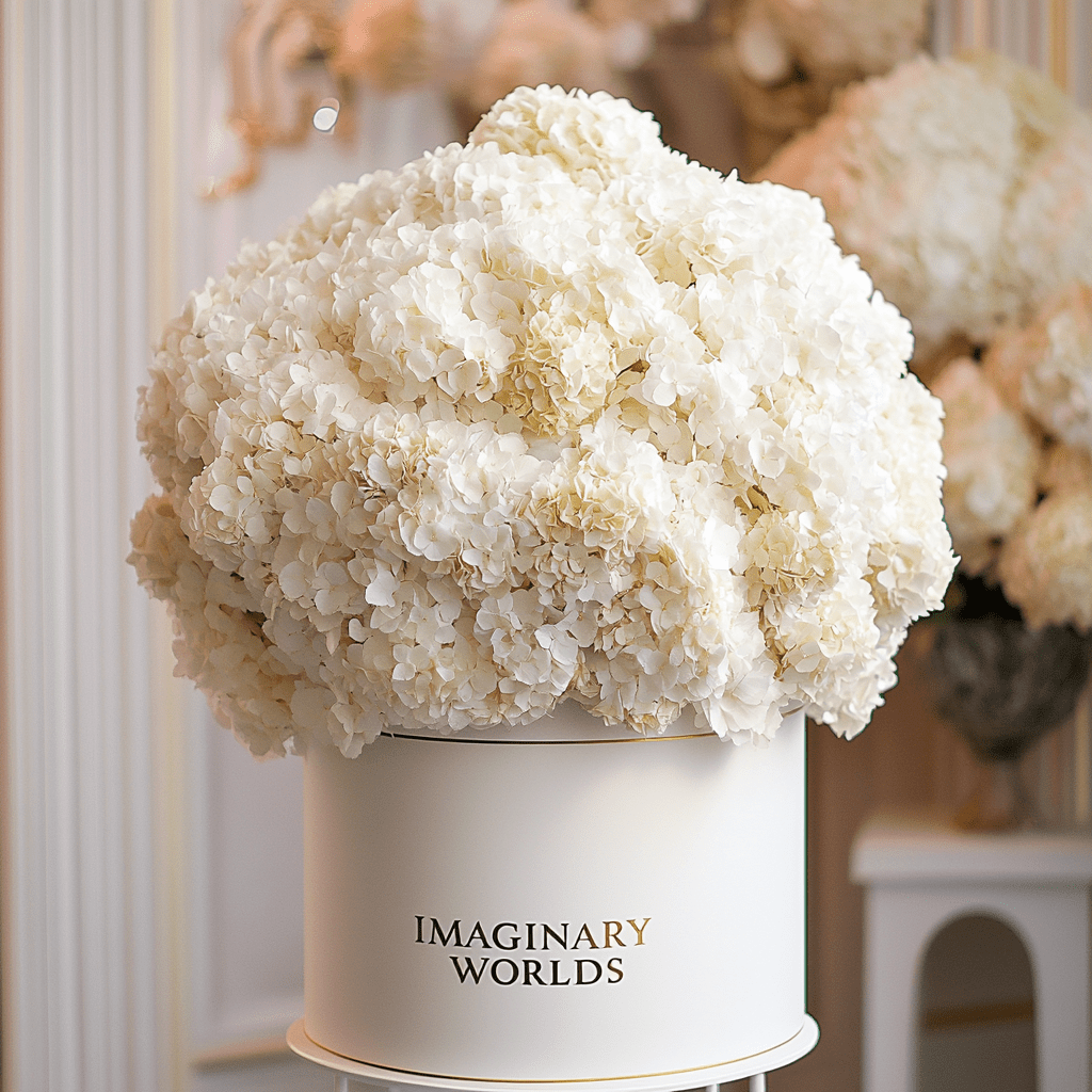 Forever Hydrangea Box – White Edition - Imaginary Worlds