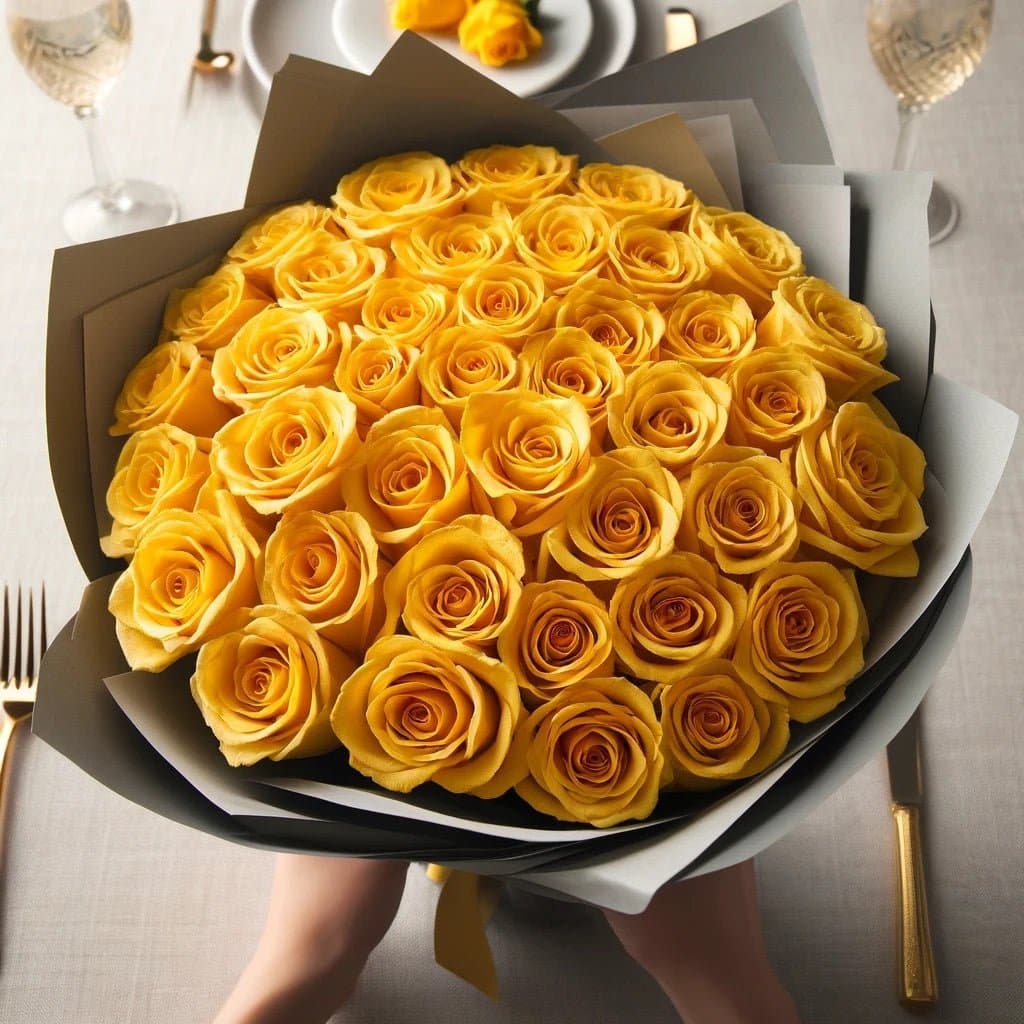 Golden Glow Flower Bouquet - Imaginary Worlds