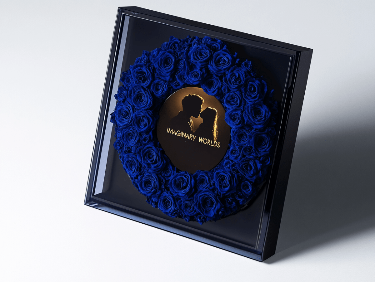 Imaginary Worlds Custom Vinyl Rose Box – Blue Roses Edition - Imaginary Worlds