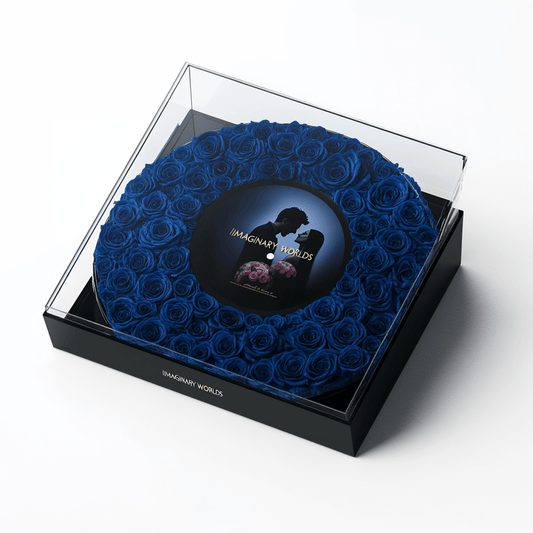 Imaginary Worlds Custom Vinyl Rose Box – Blue Roses Edition - Imaginary Worlds