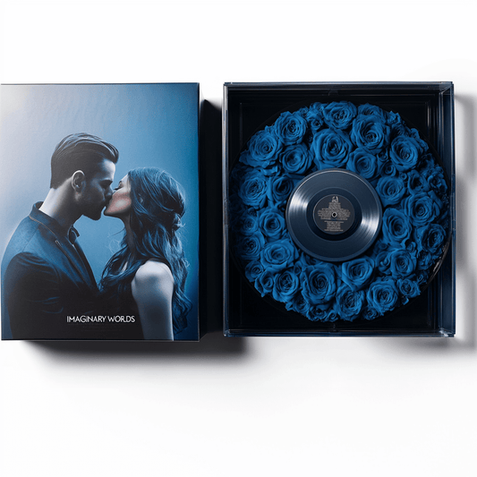 Imaginary Worlds Custom Vinyl Rose Box – Blue Roses Edition - Imaginary Worlds