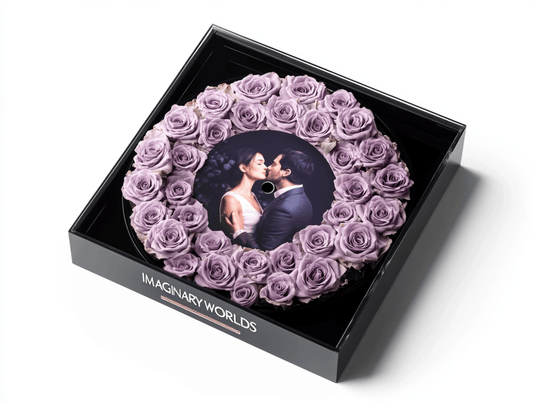 Imaginary Worlds Custom Vinyl Rose Box – Lavender Roses Edition - Imaginary Worlds