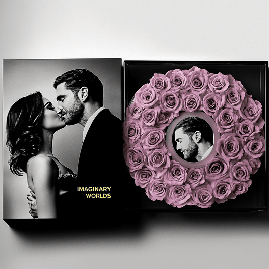 Imaginary Worlds Custom Vinyl Rose Box – Lavender Roses Edition - Imaginary Worlds