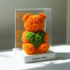 Orange Rose Bear with Pink Heart - Imaginary Worlds