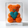 Orange Rose Bear with Pink Heart - Imaginary Worlds