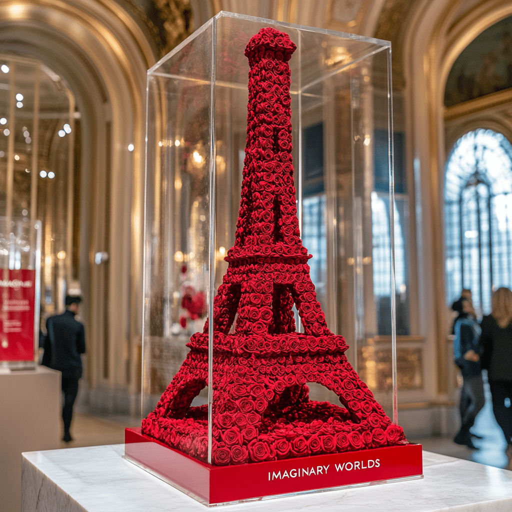 Paris Rose Sculpture – Iconic Tower Edition - Imaginary Worlds