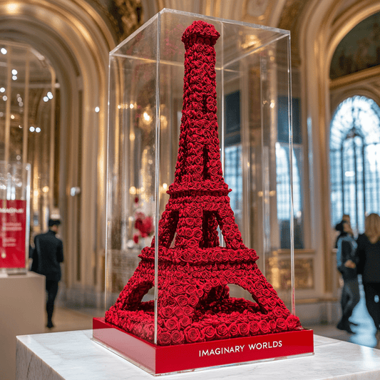 Paris Rose Sculpture – Iconic Tower Edition - Imaginary Worlds