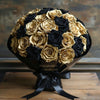 Preserved Black and Gold Roses Flower Bouquet - Imaginary Worlds