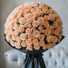 Preserved Peach Roses Flower Bouquet - Imaginary Worlds
