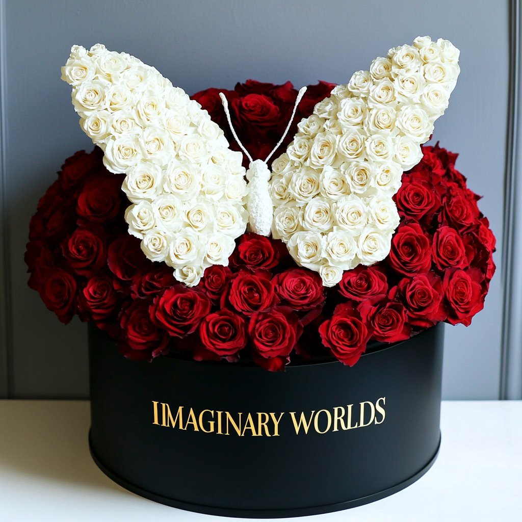 Ramo Buchón Butterfly Rose Collection - Imaginary Worlds
