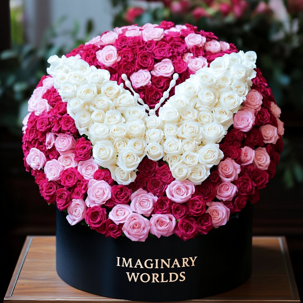Ramo Buchón Butterfly Rose Collection - Imaginary Worlds