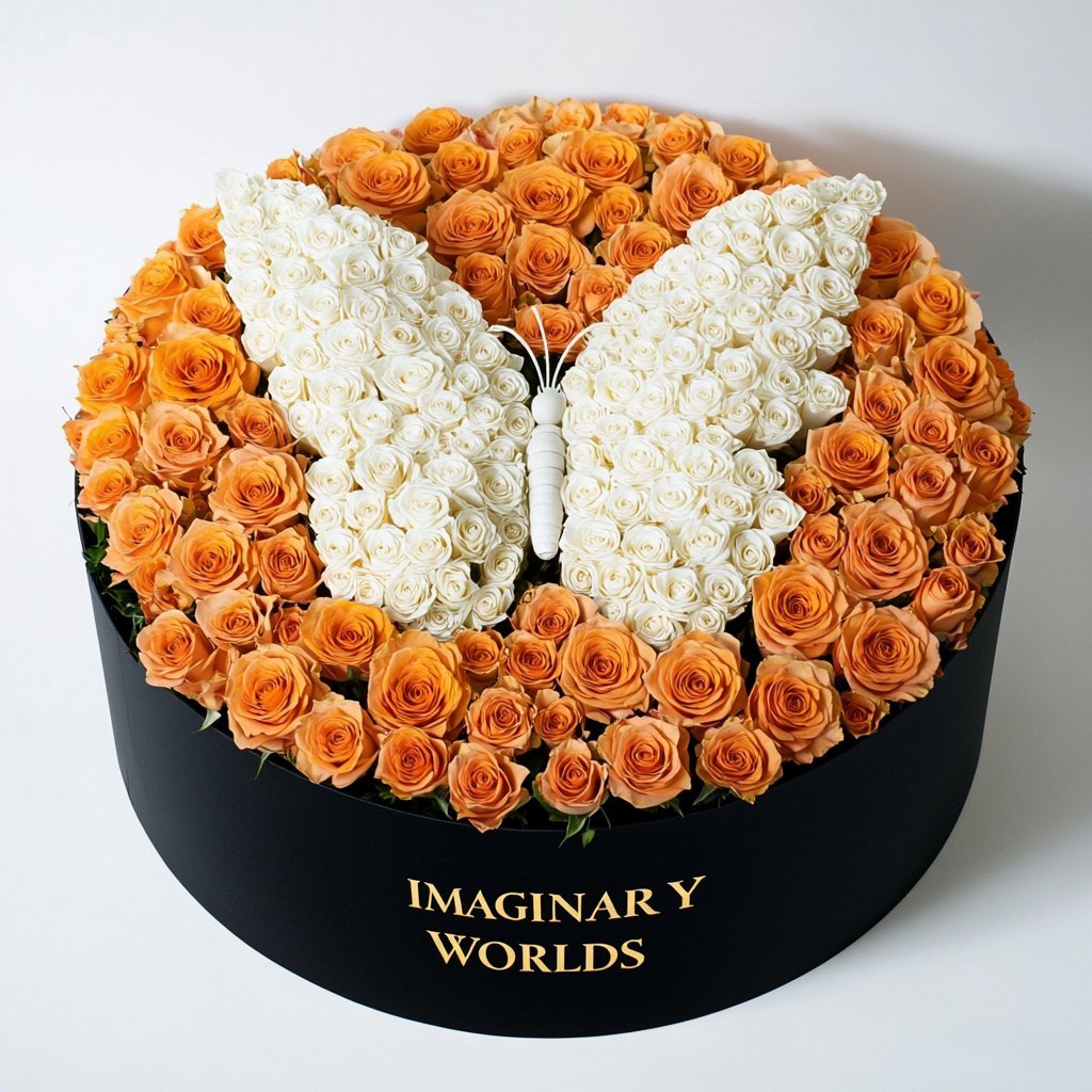 Ramo Buchón Butterfly Rose Collection - Imaginary Worlds
