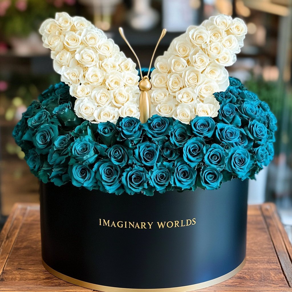 Ramo Buchón Butterfly Rose Collection - Imaginary Worlds
