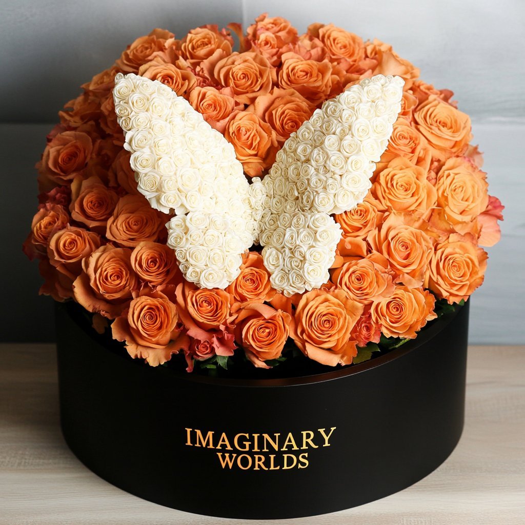 Ramo Buchón Butterfly Rose Collection - Imaginary Worlds