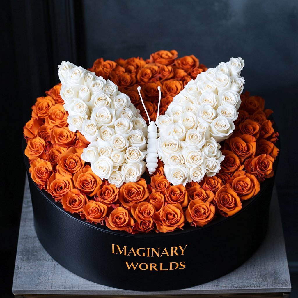 Ramo Buchón Butterfly Rose Collection - Imaginary Worlds