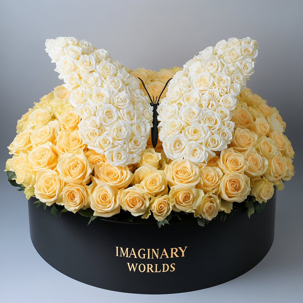 Ramo Buchón Butterfly Rose Collection - Imaginary Worlds
