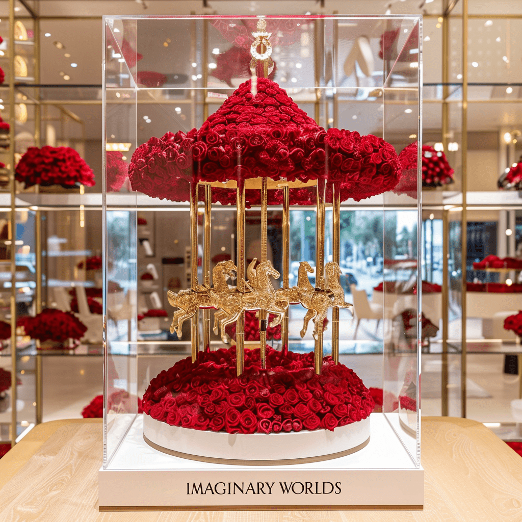 Rose Carousel Sculpture – Bloomland Edition - Imaginary Worlds