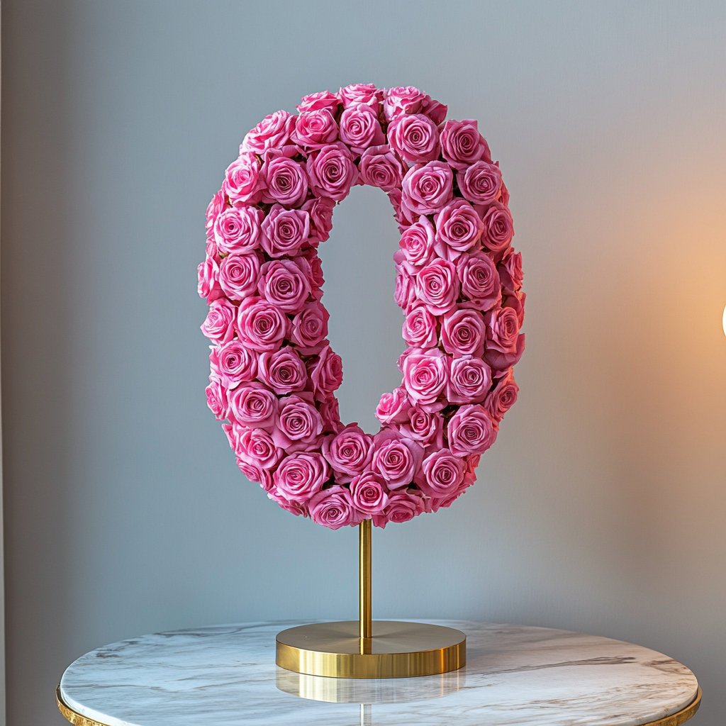 Single-color number rose lamp - Imaginary Worlds