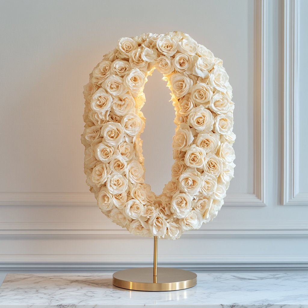 Single-color number rose lamp - Imaginary Worlds