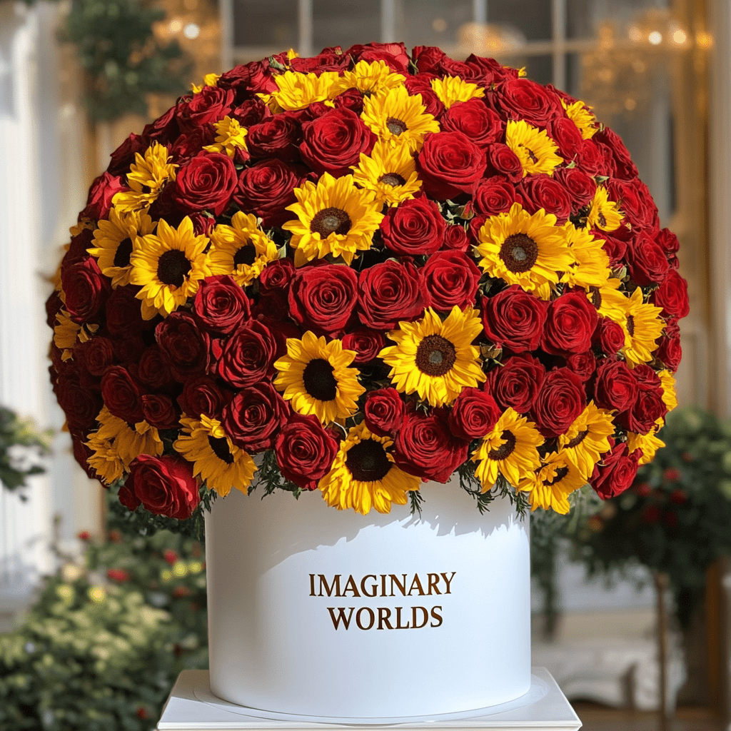 Sunflower rose box - Imaginary Worlds
