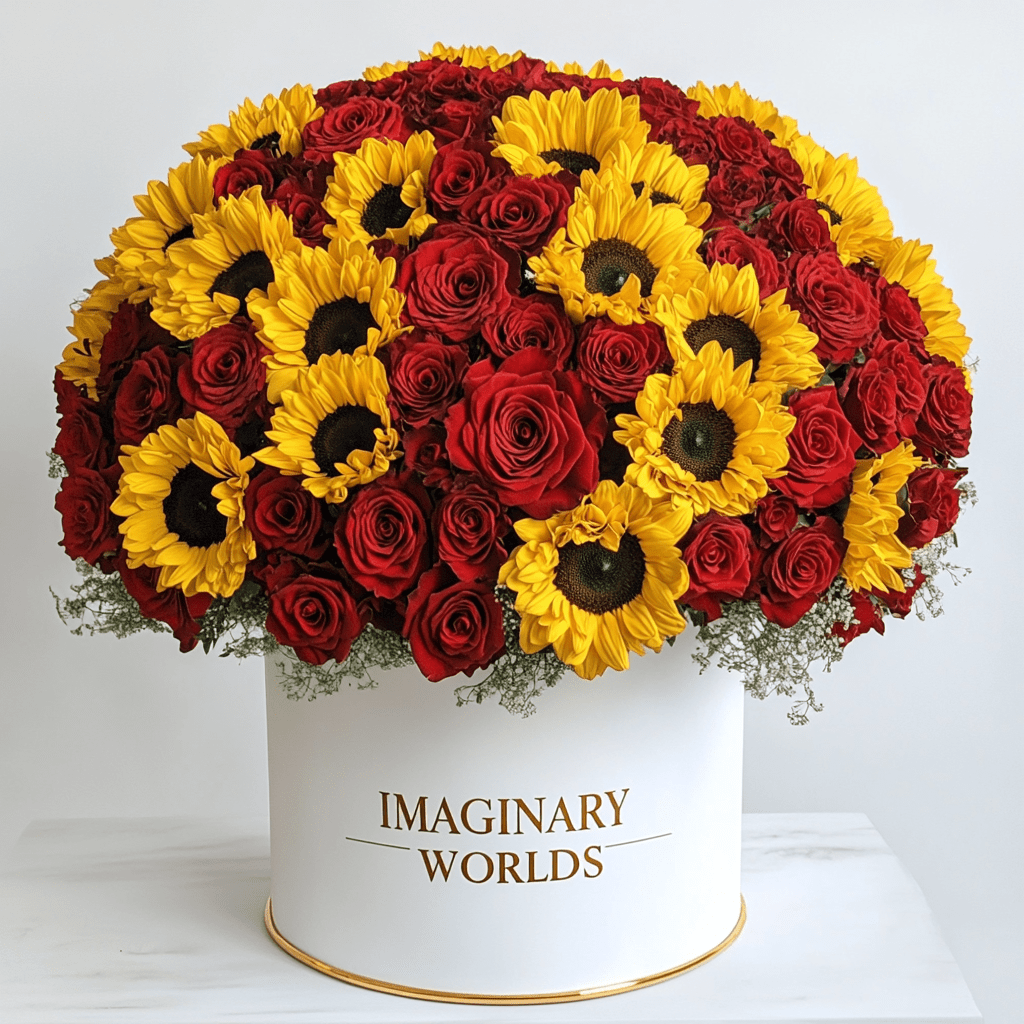 Sunflower rose box - Imaginary Worlds