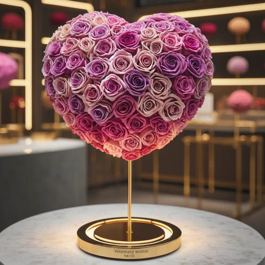 Tristan and Isolde Mixed Rose Heart Lamp - Imaginary Worlds