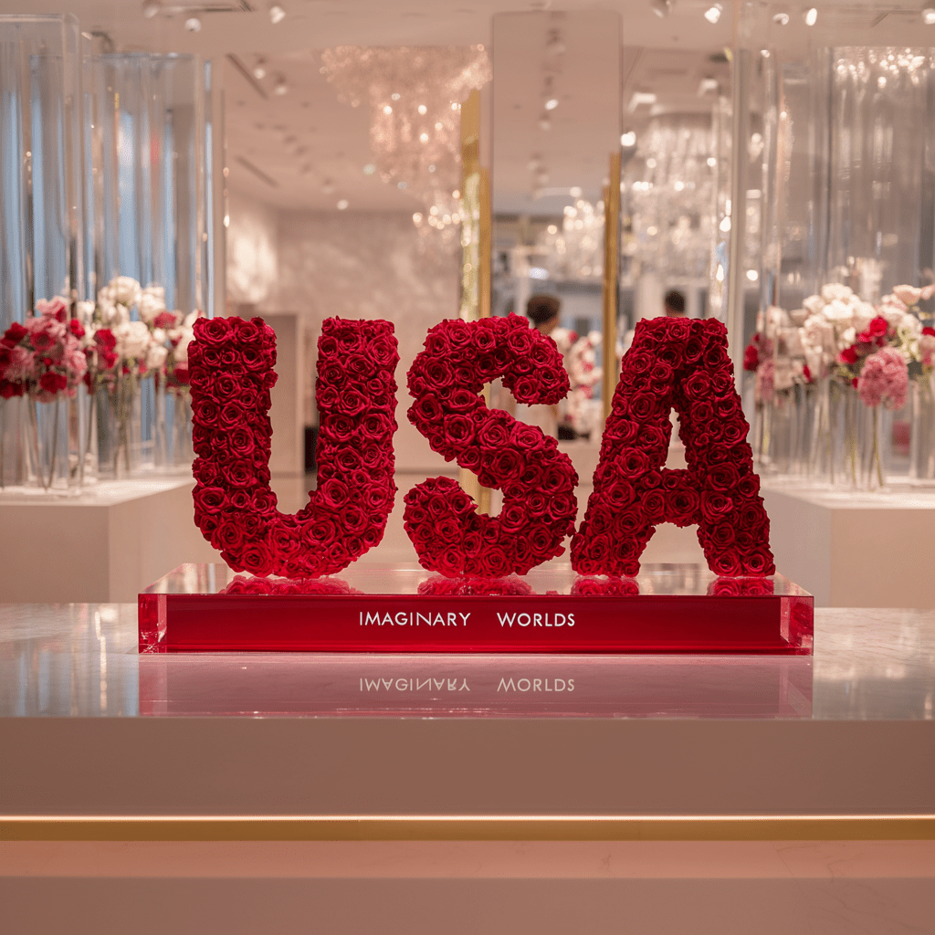 USA Rose Sculpture – The United States Edition - Imaginary Worlds