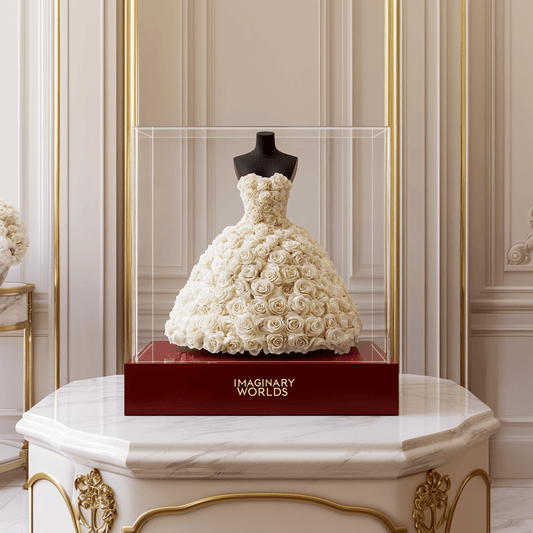 White Rose Dress Sculpture - Imaginary Worlds