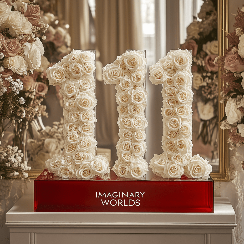 White Roses 111 Rose Box - Imaginary Worlds