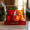 Eternal Red and Orange Rose Bear Set