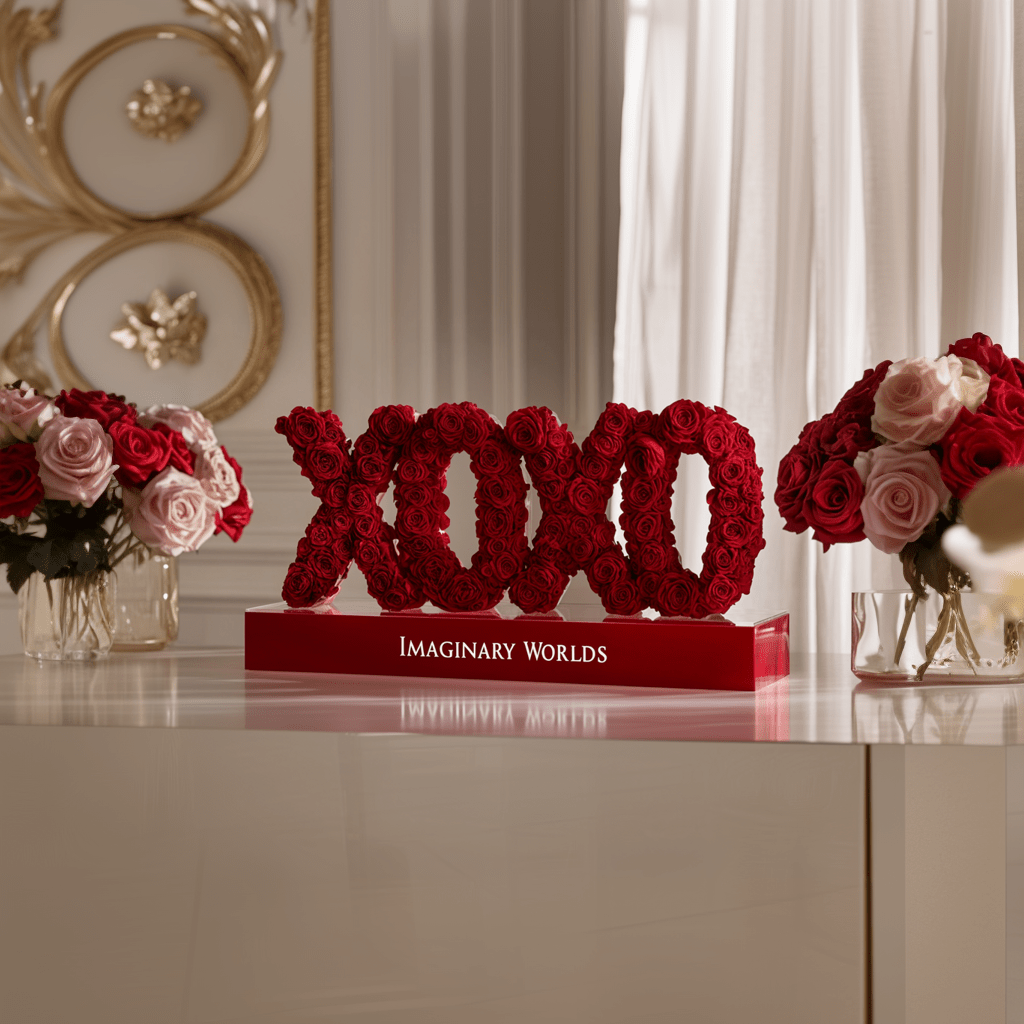 XOXO Rose Box Sculpture - Imaginary Worlds