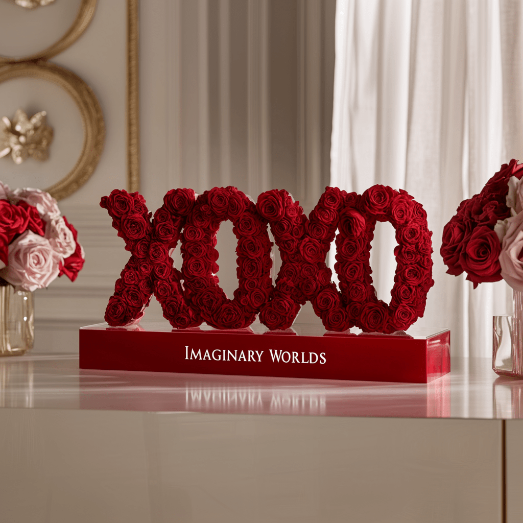 XOXO Rose Box Sculpture - Imaginary Worlds