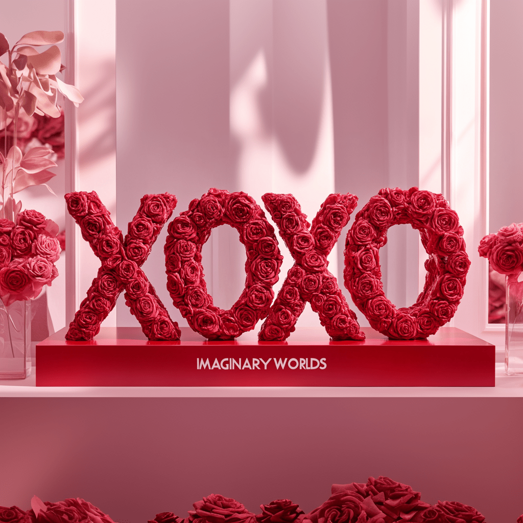 XOXO Rose Box Sculpture - Imaginary Worlds
