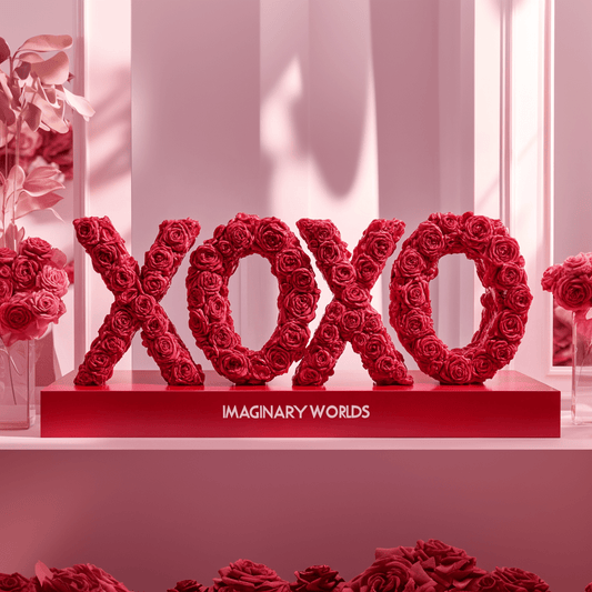 XOXO Rose Box Sculpture - Imaginary Worlds